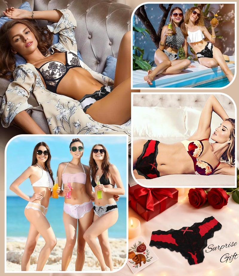 SPFAS Women's Lace Underwear Sexy Panties for Women Comfort Cheeky Bikini Underwear Soft Hipster Brief Panties for Ladies - Image 5